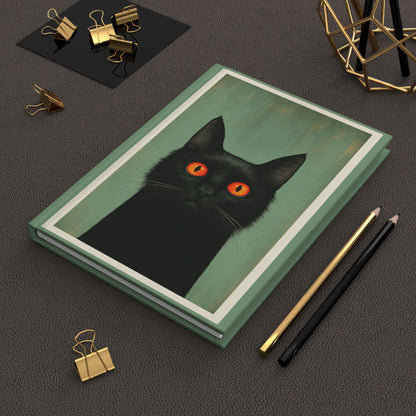 Journal Notebook, Hardcover Lined - Black Cat Says What?