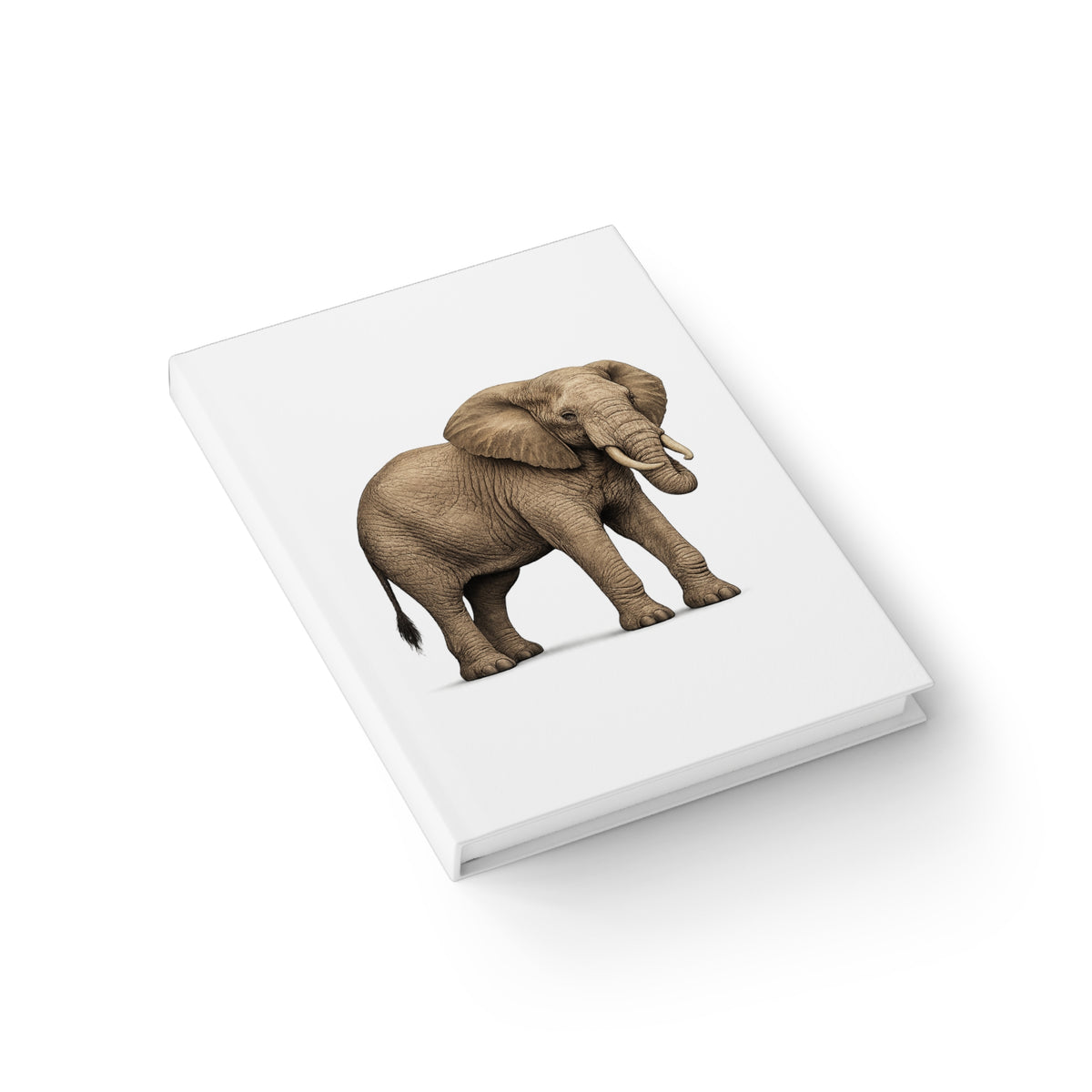 Journal Notebook, Hardcover Blank - Elephant Side view