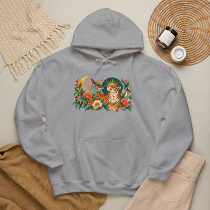 Hoodie - Tiger Moon Vintage Floral