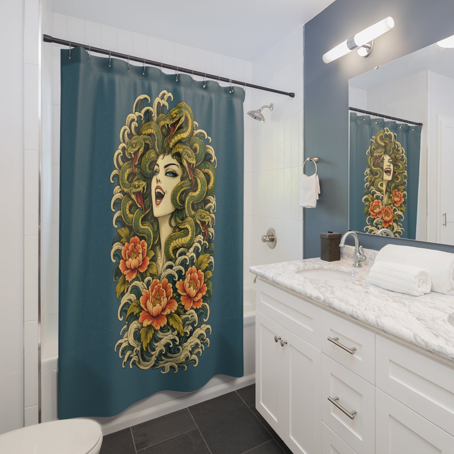 Medusa Having a Chuckle Shower Curtain