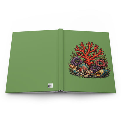 Coral Reef Shells Hardcover Lined Journal