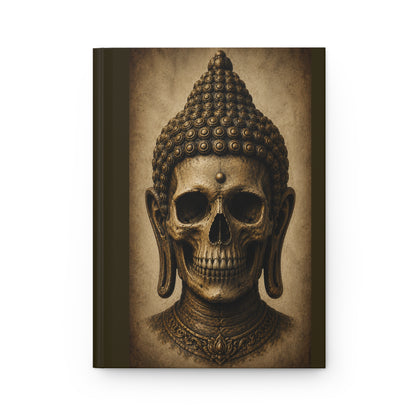 Journal Notebook, Hardcover Lined - Buddha Skull (black)