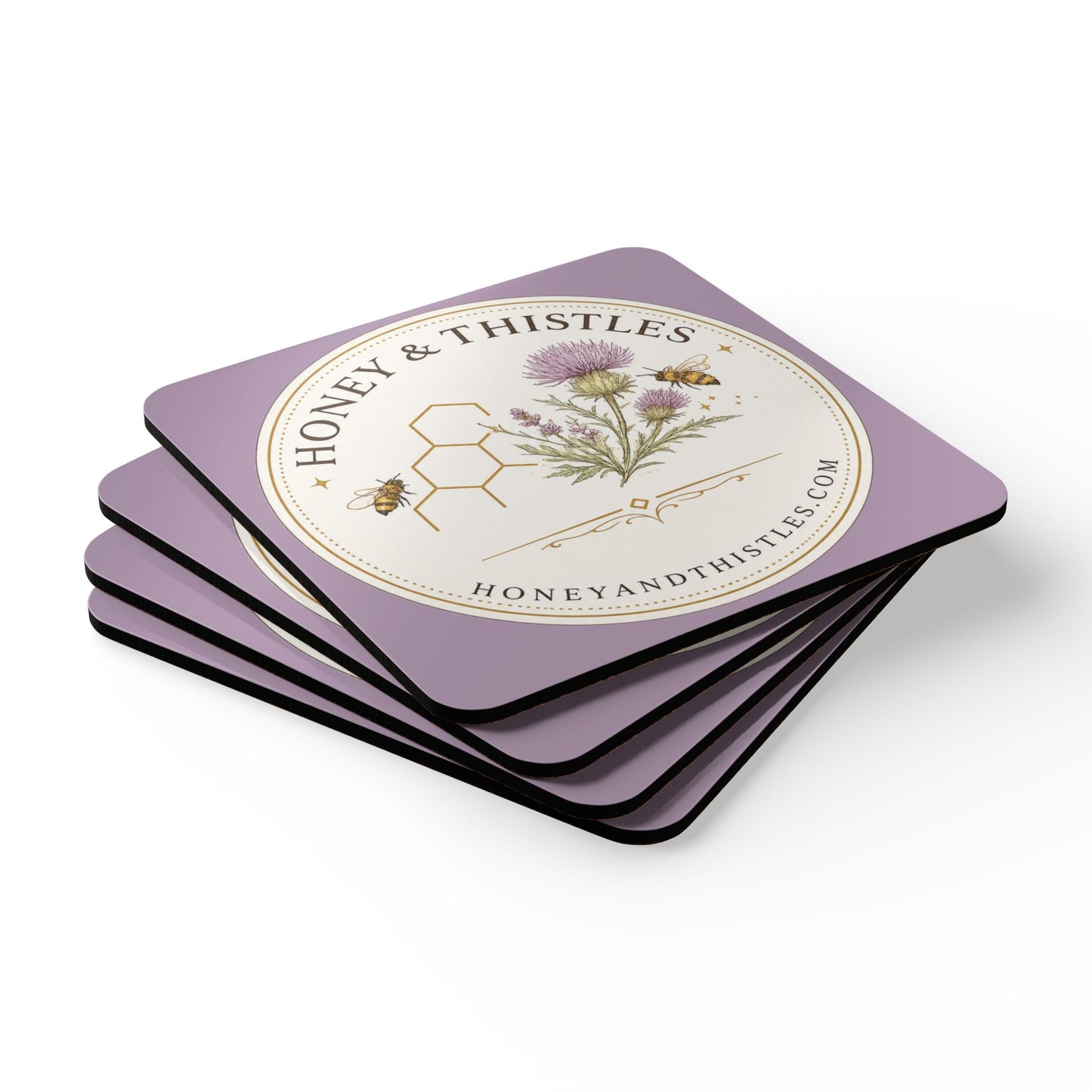 Honey & Thistles Logo Coasters (Set of 4)