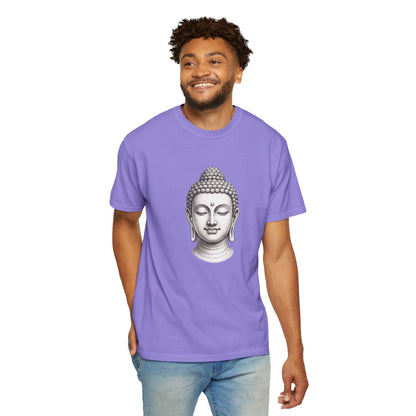 T‑Shirt, Short Sleeve Boxy Crew Neck - Mindful Zen Buddha Head