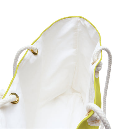Tote, Weekender Travel  Bag - Zebra Sitting Side View (yellow)