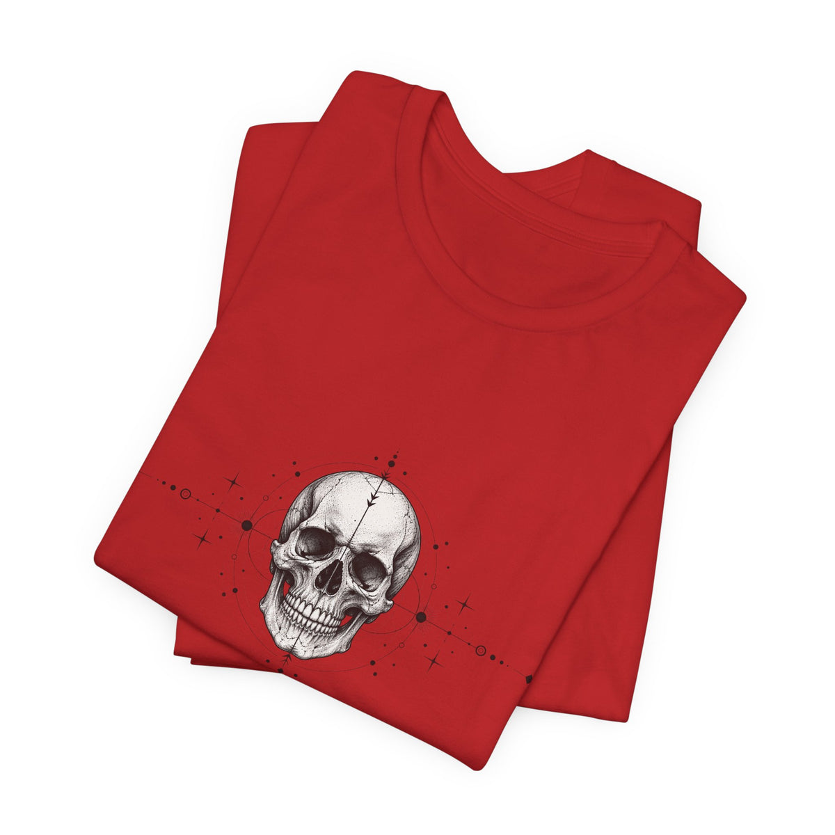 T-Shirt, Short Sleeve Boxy Crew Neck - Skull Geometry