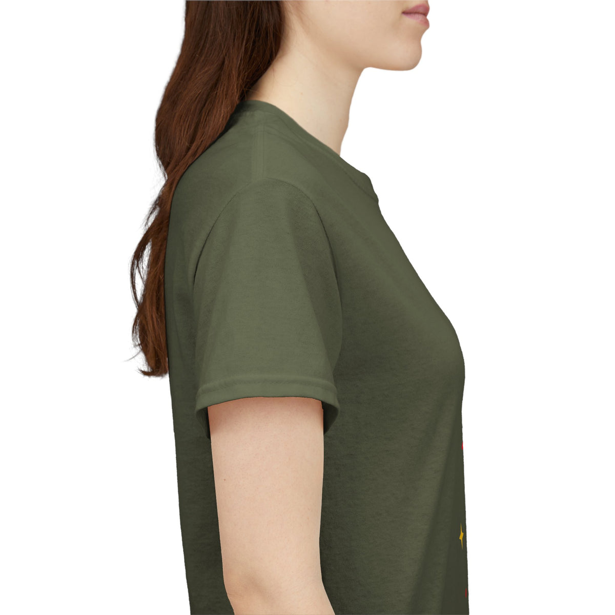 T-Shirt, Short Sleeve Boxy Crewneck - Yellow Tiger