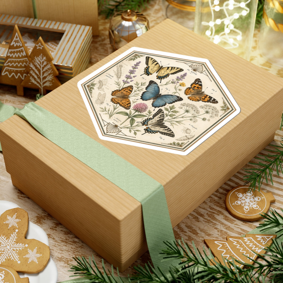 Sticker,  Kiss-Cut - Floral Butterflies