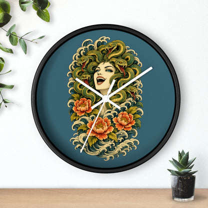 Clock, Wall Acrylic - Medusa Snake Head