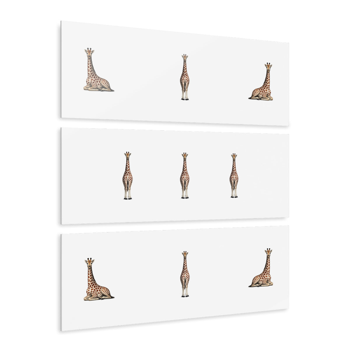 Canvass Art Print -Giraffe Triptych