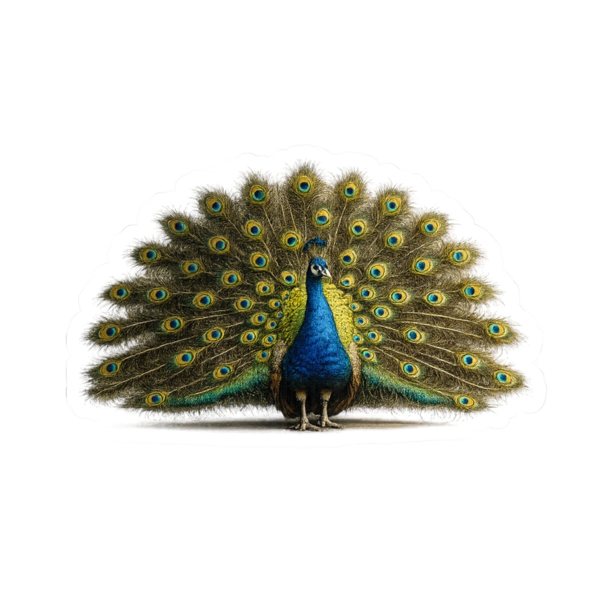 Sticker,  Kiss-Cut - Proud Peacock