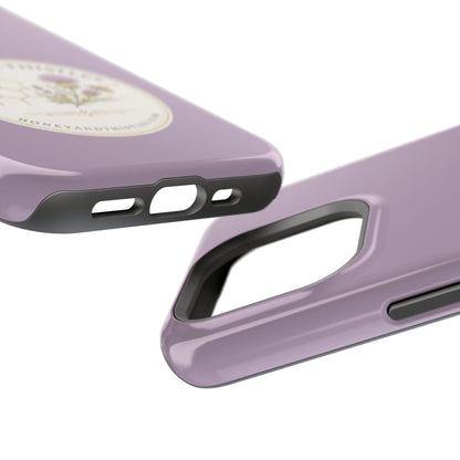 Floral Honey & Thistles Magnetic Phone Case — Impact-Resistant MagSafe-Compatible