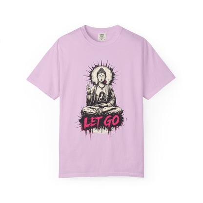 T-Shirt, Short Sleeve Boxy Crew Neck - Buddha "Let Go"