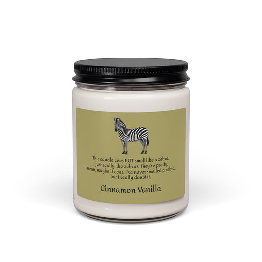 Zebra Scented Candle - Cinnamon Vanilla