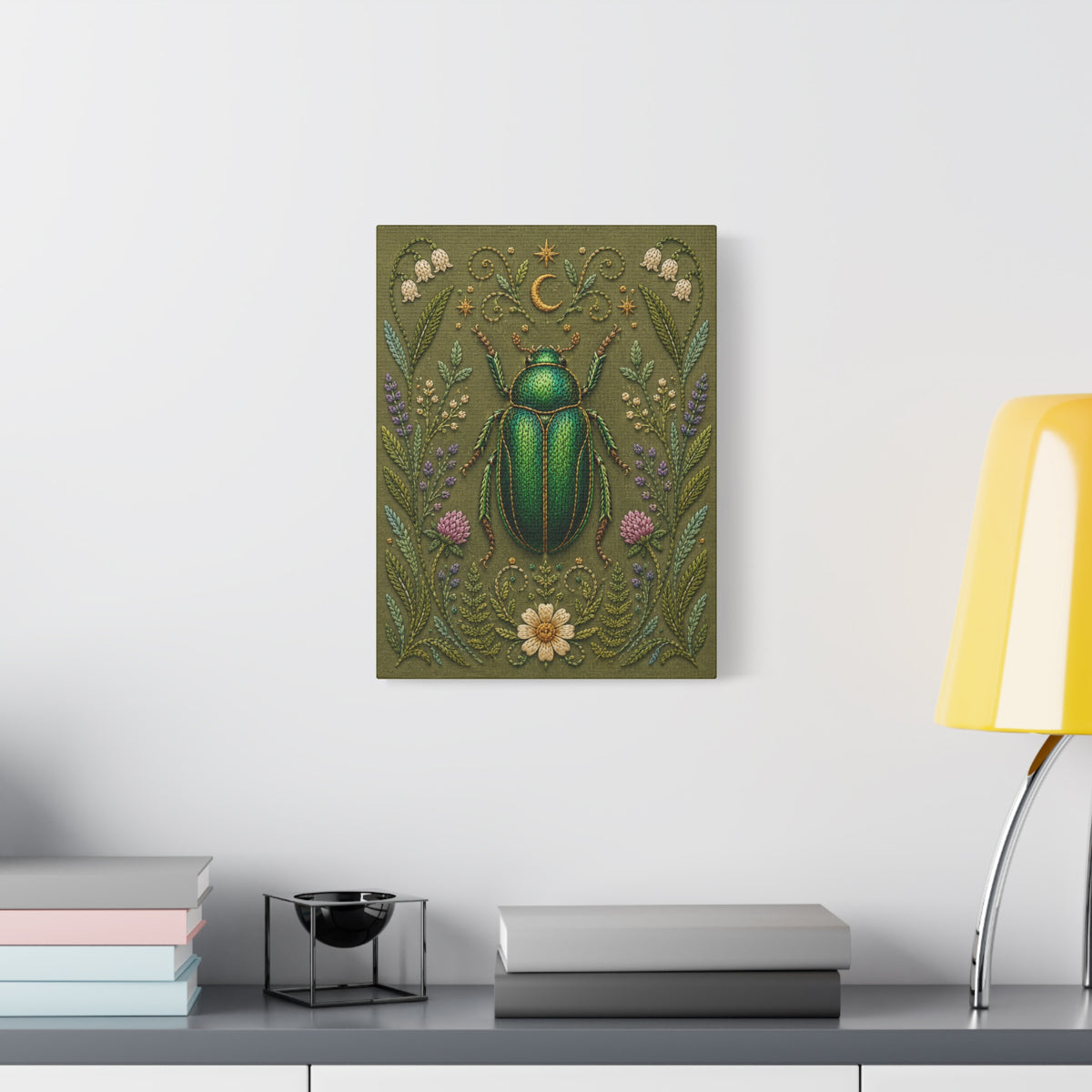 Canvass Art Print - Botanical Scarab