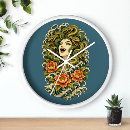 Clock, Wall Acrylic - Medusa Snake Head