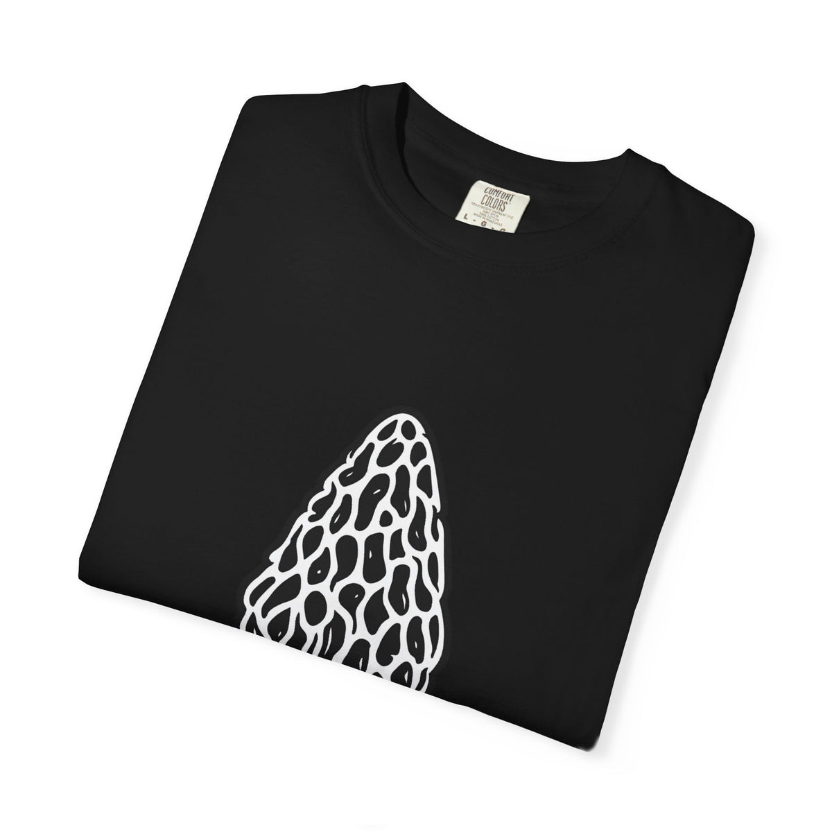 T-Shirt, Short Sleeve Boxy Crew Neck - Hand-Drawn Forager Morel Mushroom