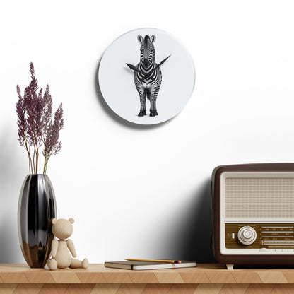 Zebra Portrait Acrylic Wall Clock