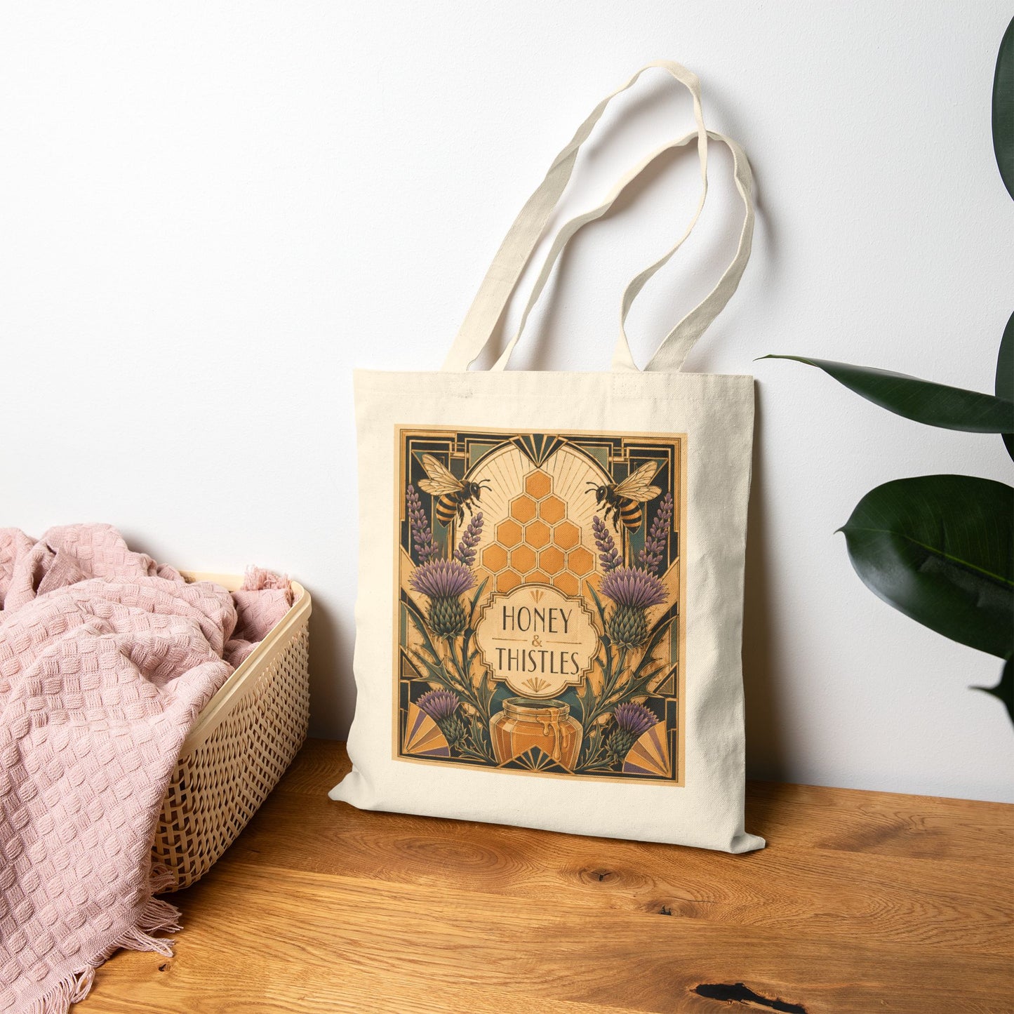 Honey & Thistles a la Gatsby Canvas Tote Bag