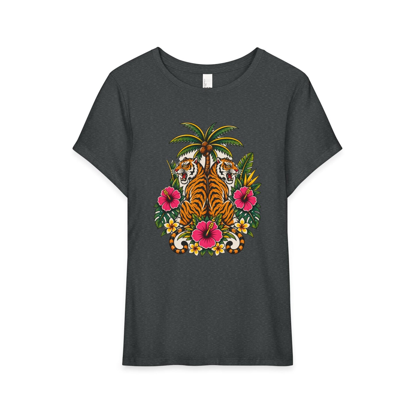 Tropical Tiger Floral Tee Shirt