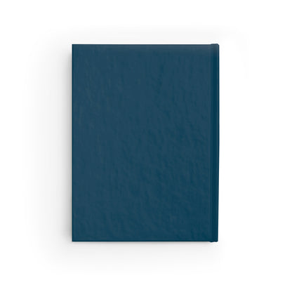 Journal Notebook, Hardcover Blank - Dragonfly & Cattail (dark teal)
