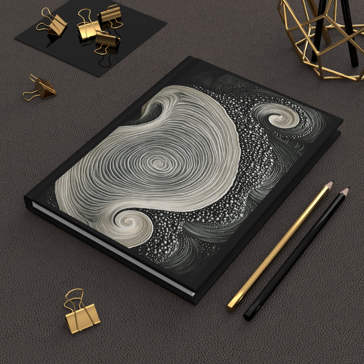 Journal Notebook, Hardcover Lined - Just a Swirl in the World