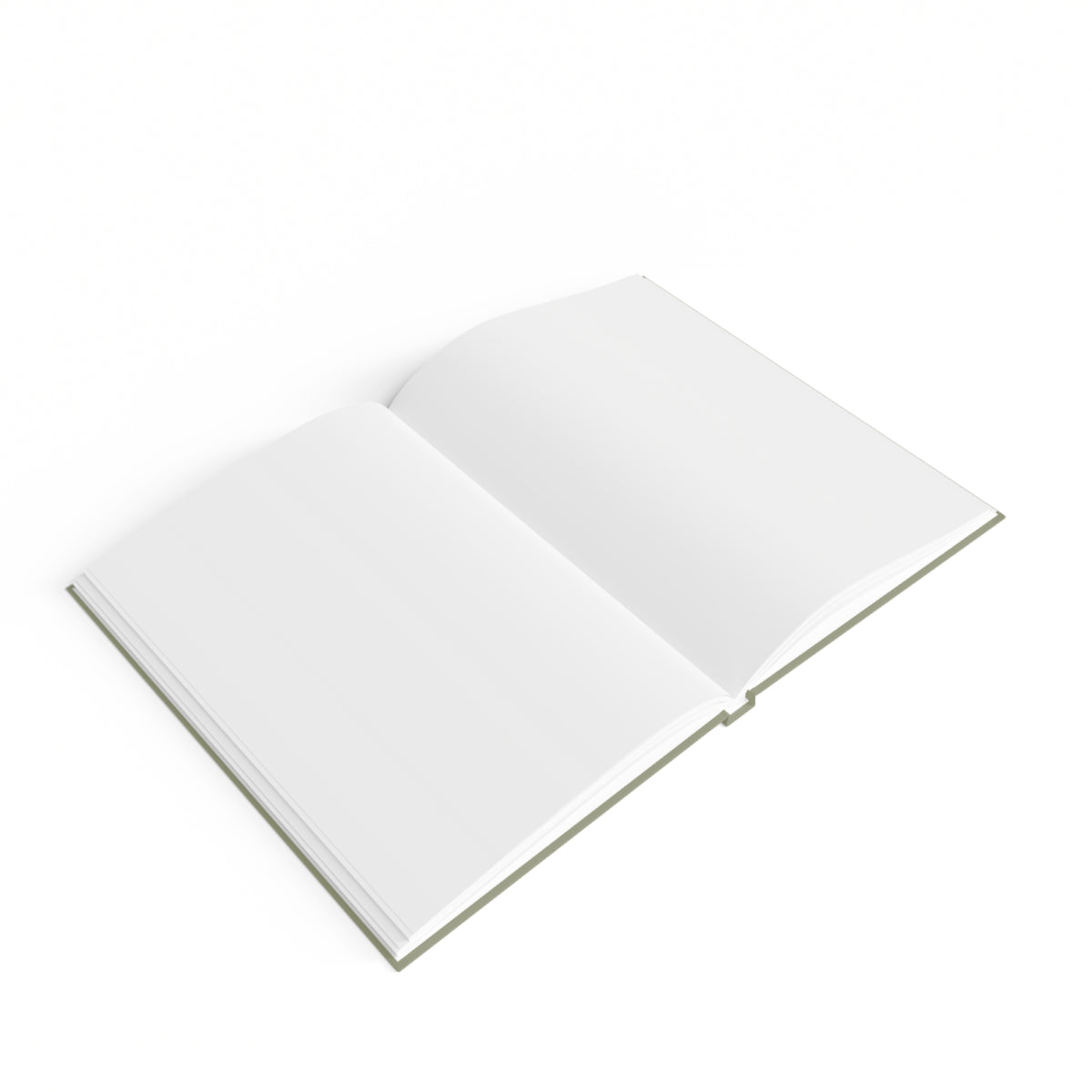 Journal Notebook, Hardcover Blank - Floral Luna Moth Moon & Wildflower (sage green)