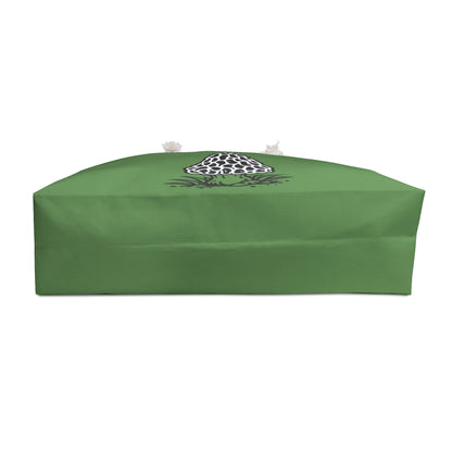 Tote, Weekender Travel  Bag - Morel Mushroom (kelly green)