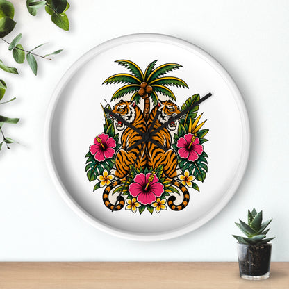 Clock, Wall - Boho Tiger Tiger Bodhi Tree