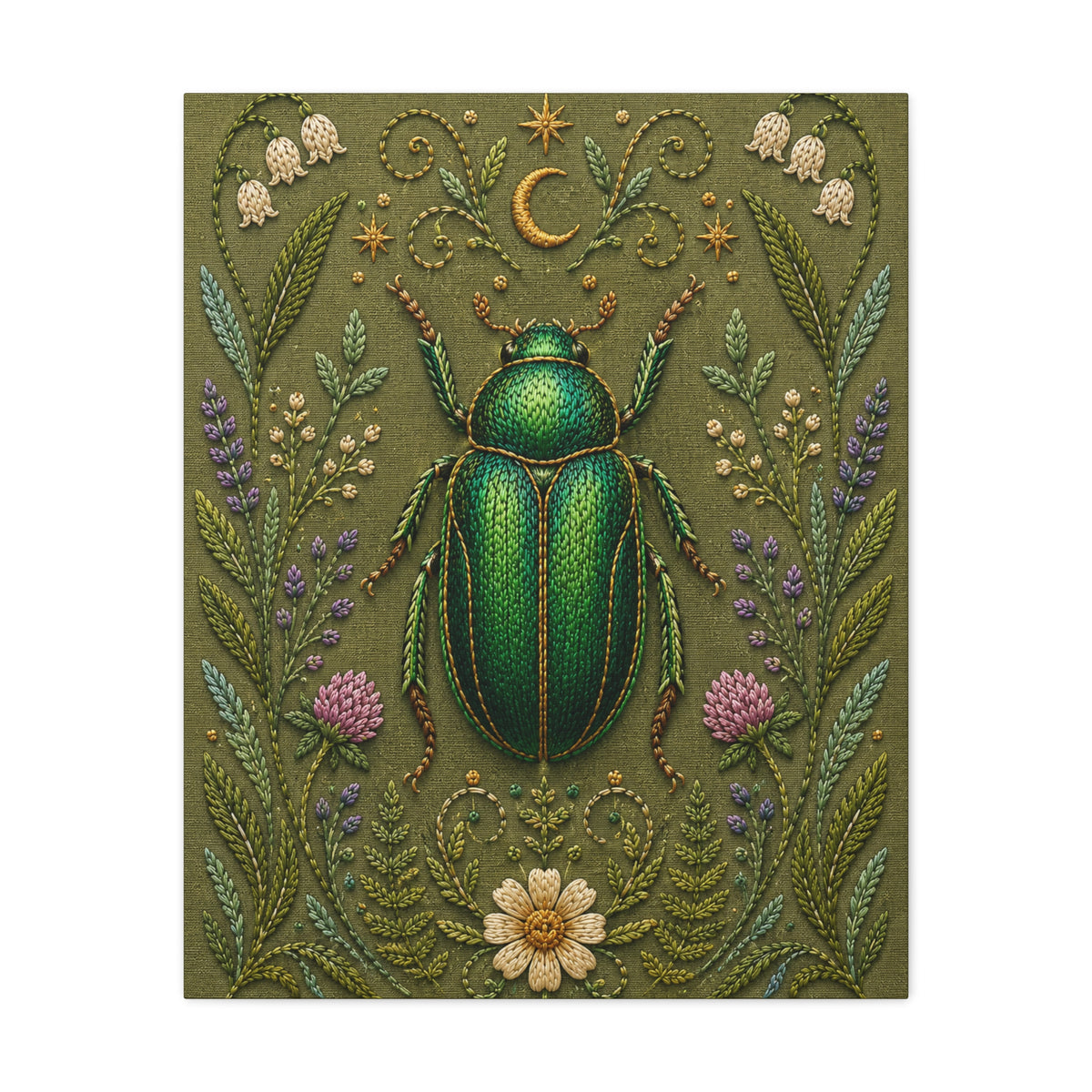 Canvass Art Print - Botanical Scarab
