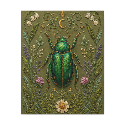 Canvass Art Print - Botanical Scarab