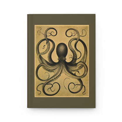 Journal Notebook, Hardcover Lined - Vintage Octopus