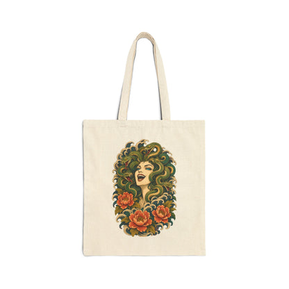 Medusa Having a Chuckle Canvas Tote Bag