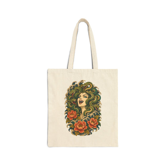 Medusa Having a Chuckle Canvas Tote Bag