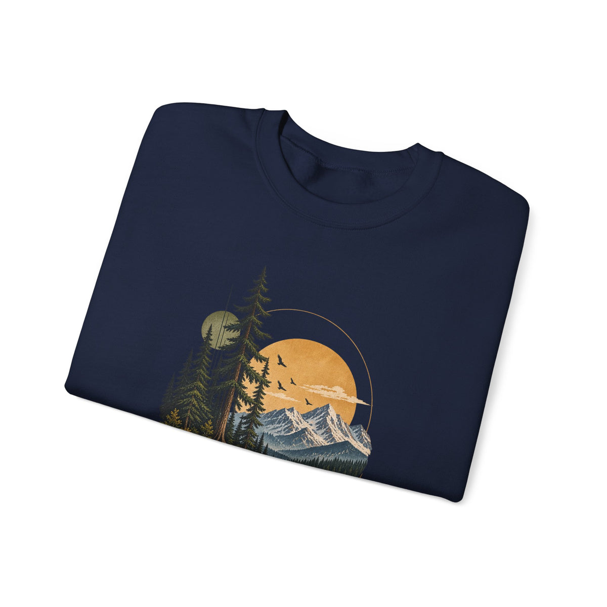 Sweatshirt, Crew Neck - Mountain Lake Sunset