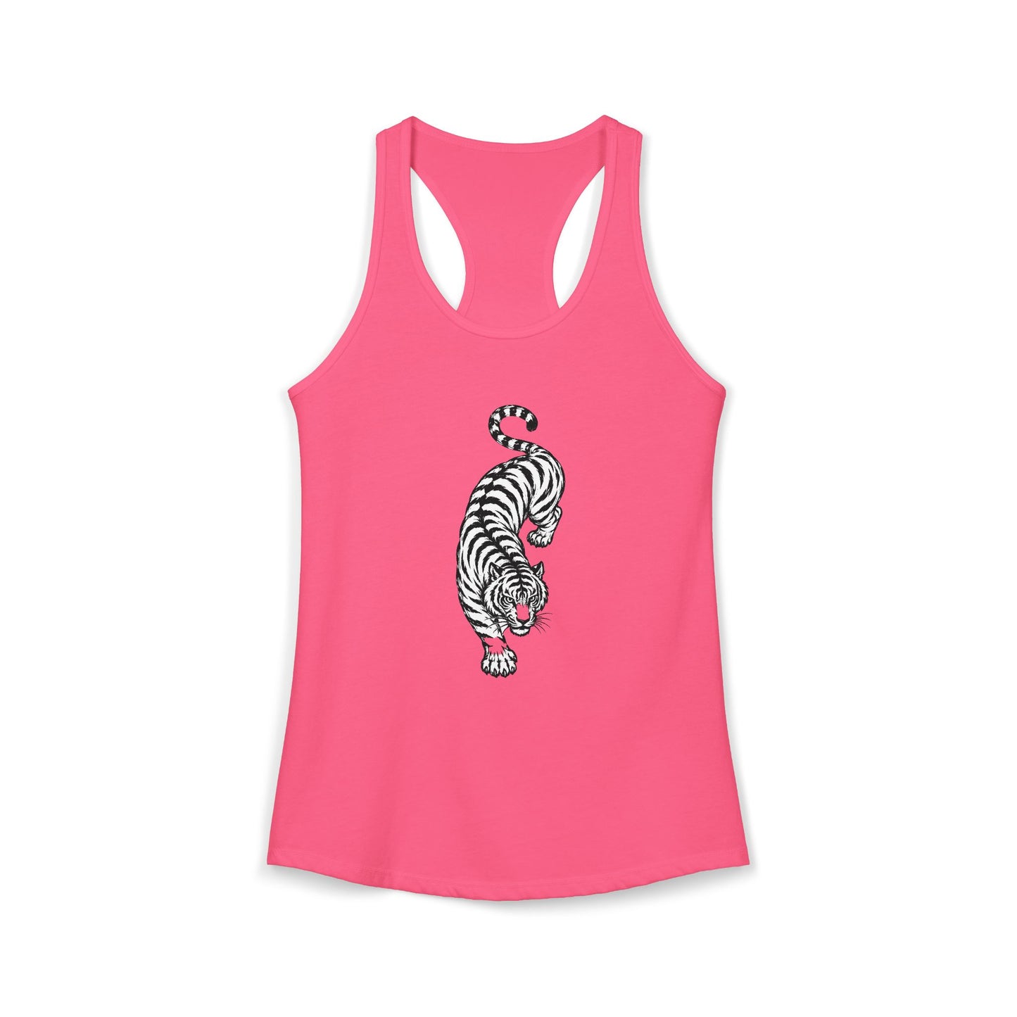 Tiger Black and White Racerback Tank