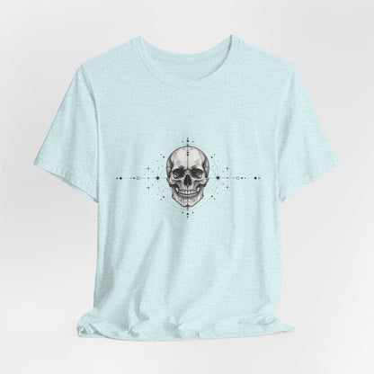 T-Shirt, Short Sleeve Boxy Crew Neck - Skull Geometry