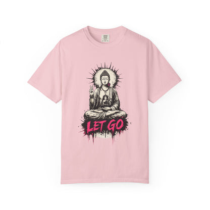 T-Shirt, Short Sleeve Boxy Crew Neck - Buddha "Let Go"