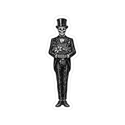Sticker,  Kiss-Cut - Gothic Skeleton Gentleman