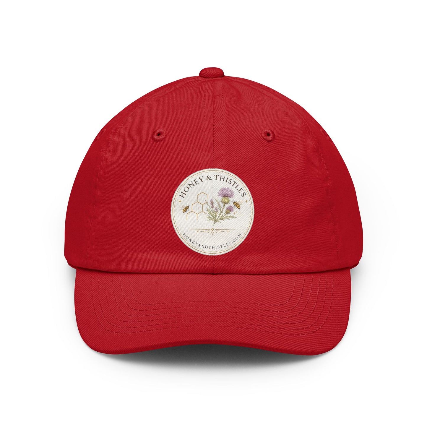 Floral Thistle Dad Hat — Honey & Thistle Botanical Embroidered Cap