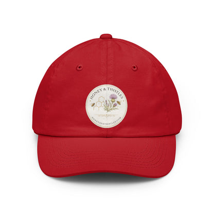 Floral Thistle Dad Hat — Honey & Thistle Botanical Embroidered Cap